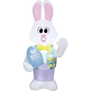 Gemmy Airblown Inflatable Easter Bunny, 4 ft Tall, White - 1 of 4