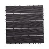 Cesicia 76-Pack 11.42"x11.42" Interlocking Deck Tiles, 3D Wood Grain Plastic Flooring for Outdoor, Patio Tiles, All-Weather Use - 2 of 4