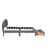 Queen Size Bed With Storage Drawers Headboard USB Ports Easy Assembly Teddy Fleece Platform Queen Bed Frames Upholstered - 2 of 4