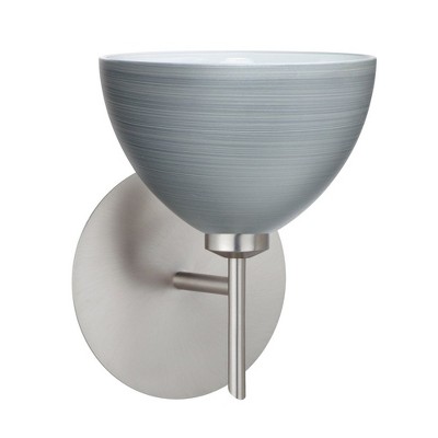 Besa Lighting Brella 1 - Light Wall Light in  Satin Nickel