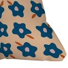 Maritza Lisa Wonky Spring Flowers Square Throw Pillow Blue - Deny Designs - 3 of 4