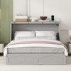 Queen/Full Size Murphy Bed Wall Bed with Drawer and A Set of Sockets & USB Ports - ModernLuxe - 2 of 4