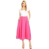 Women's Flared Midi Skirt with pockets - White Mark - 2 of 3