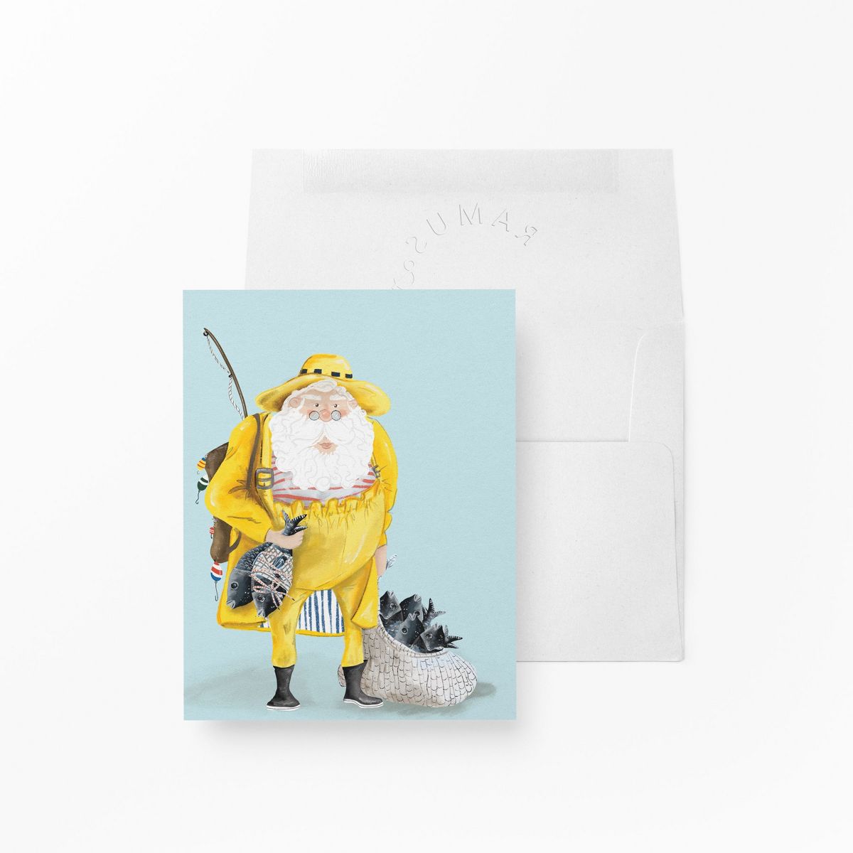 Winter/Holiday Greeting Cards "Santa Fisherman" by Ramus & Co