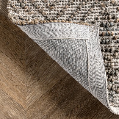 Handmade Dark Grey Tufted Diamond 5x8 Area Rug