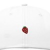 Dalix Lil Strawberry Embroidered Cotton Summer Outdoor Baseball Cap Dad Hat Womens - 2 of 4