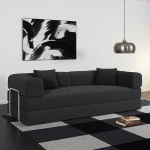 PAGED Compression Sofa Floor-Standing Sofa Bed Convertible Pudding Block Sofa with L-Type Armrest Backrest Design for Living Room - 1 of 4