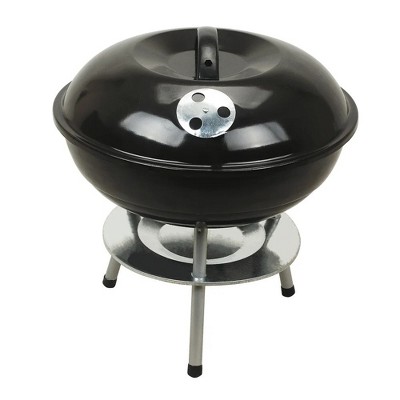 J&v Textiles Bbq Round Grill, 14 Inch Portable Charcoal Grill, Lightweight  Grill For Barbecue Party, Dual Vents For Temp & Charcoal Control : Target