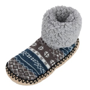 Gold Medal Women's Aztec Print Foldover Bootie Slipper - 1 of 3