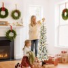 Mydepot Snow Flocked Pencil Christmas Tree, Prelighted Artificial Slim Christmas Trees for Home Office - 3 of 4
