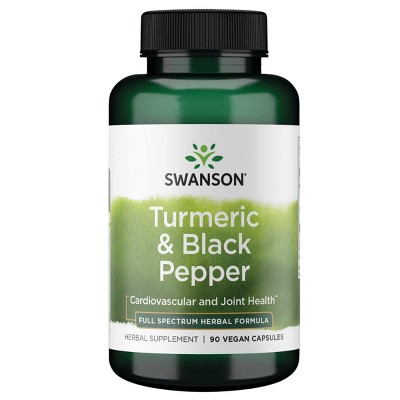 Swanson Premium- Turmeric & Black Pepper - Antioxidant, Digestion & Joint Support - 90 Veg Caps.