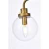 Elegant Lighting Hanson 2 lights bath sconce in brass with clear shade - 4 of 4