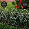 Plow & Hearth Scrollwork Wrought Iron Edging with Ground Stakes and Gunmetal Finish - 2 of 4