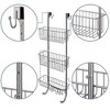 smartpeas 34'' x 12'' Stainless Steel 3x Hanging Shower Caddy with Adhesive  Hooks - Grey