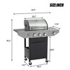 NAYSAYE Grill Racks High Powered BBQ Gas Grill with Even Heat Distribution and Multiple Burners for Outdoor Cooking, Multicolored, 43.3"*17.9"*45.2" - 3 of 4