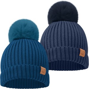 KeaBabies 2pk Baby Hats, Baby Beanies, Newborn Hats for Baby Girls, Boys, Baby Winter Hat, 0-36 Months Infant Hat - 1 of 4