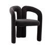 CAVINAS Velvet Accent Chair with Elephant Feet,Arm Chair Curved Circular Backrest,Upholstered Lounge Accent Chair for Living Room,Beige,Set of 2 - 4 of 4