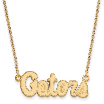 Black Bow Jewelry 10k Yellow Gold Florida Gators NCAA Necklace 18 Inch