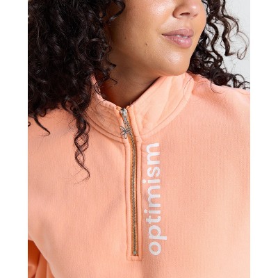 Samii Ryan | Optimism 3/4 Zip Up, Orange, Medium, 3