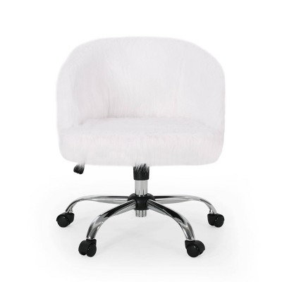 CASAINC Home office swivel chair White Velvet Seat Contemporary