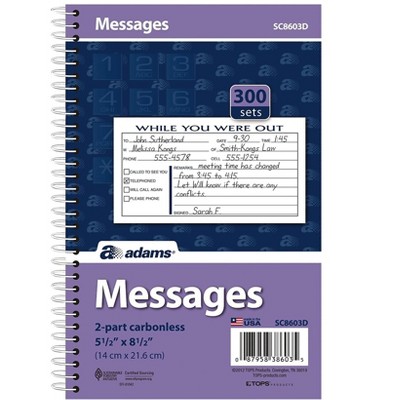 Adams Phone Message Pad 5.5 x 8.5 Ruled SC8603D
