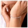 Hollywood Sensation Square Tennis Bracelet with White Diamond Cubic Zirconia 7.5 Inches Gold - 2 of 4