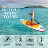 10'6" Inflatable Stand Up Paddle Board, Inflatable Paddle Board with Removable Fins, Non-Slip Deck Design, Safety Leash for Surfing,Paddling,Yoga - 4 of 4