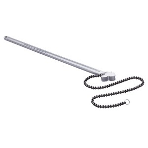 VEVOR Chain Wrench, 48 inch Chain Pipe Wrench, 13.4 inch Diameter Capacity, CRV Reversible Pipe Fitting Tool Wrench with High Strength Jaw, Silver - 1 of 4