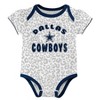 Nfl Dallas Cowboys Baby Girls' 3pk Onesies - 6-9m : Target