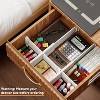 Acoinel 17in./21 in. Adjustable Drawer Dividers for Clothes, White - 3 of 4