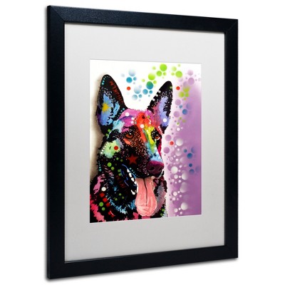 Trademark Fine Art -Dean Russo 'German Shepherd II' Matted Framed Art