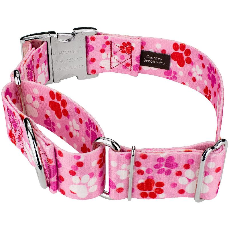 Country Brook Petz 1 1/2 Inch Puppy Love Martingale with Premium Buckle Dog Collar, 2 of 5