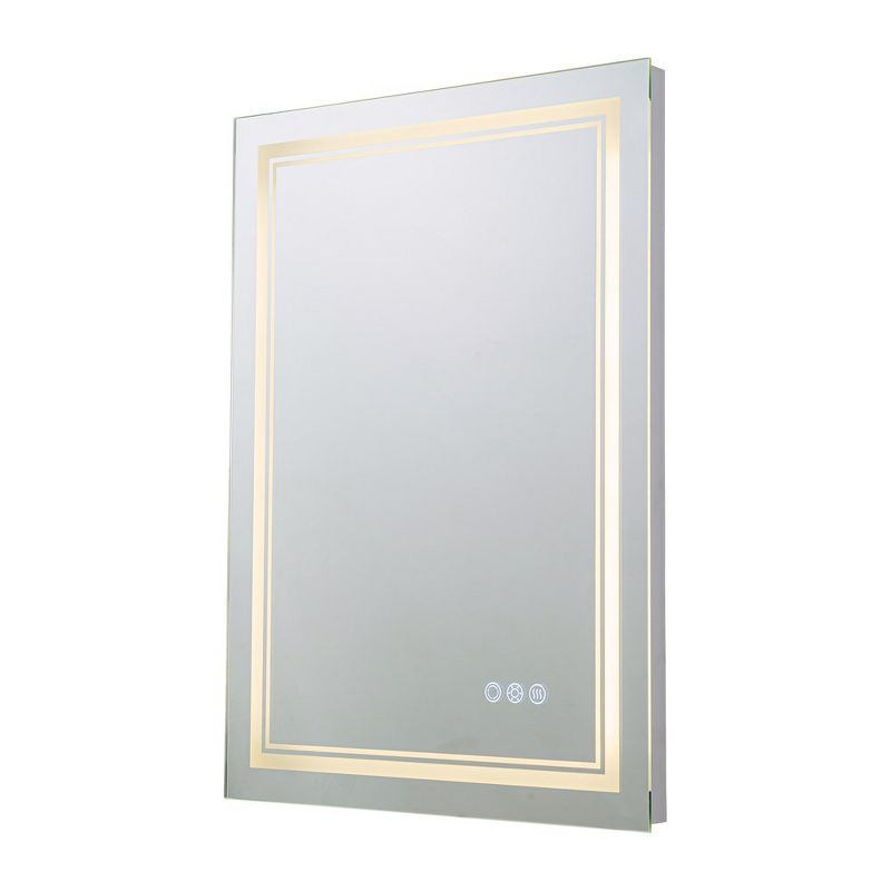 C Cattleya 23.75 in.Rectangular Frameless Anti-Fog Color Changing Dimmable LED Light Wall Bathroom Vanity Mirror Front Light, 1 of 7