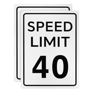 Unique Bargains Aluminum Weather Resistant Waterproof Rust Free Traffic Sign 2 Pcs - 1 of 4
