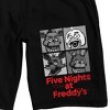 Five Nights at Freddy's Character Grid Men's Black Sleep Pajama Shorts - 2 of 3