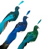 Northlight Sequin Peacock Clip-on Christmas Ornaments - 9" - Blue and Green - Set of 3 - 3 of 4