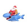 A Holiday Company 9ft Wide Santa on Shark, 5 ft Tall, Multi - 4 of 4