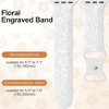 HTUTWOO Floral Engraved Apple Watch Band, Silicone Glossy Wildflower Strap 38/40/41/42/44/45/49mm for iWatch Series 10 9 8 7 6 5 4 3 2 1 SE Ultra - 2 of 4