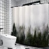 LunaLulinlk Black Ombre Misty Forest Fabric Shower Curtain with 12 Hooks - 2 of 4