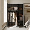 Famapy Modern 3 Door Wardrobe Family Clothing Solutions Clothes Organiser Gray - 2 of 4