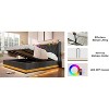 DOMETOUR Queen Upholstered Bed, LED Surround, Remote/App Control, Hydraulic Storage, USB-C Charging, Gray Linen (No Mattress) - 3 of 4