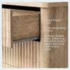 Modern 6-Drawer Fluted Dresser with Wood Top, Minimalist Storage Cabinet & TV Stand, Sturdy Dresser for Bedroom & Living Room, Natural Oak - 4 of 4
