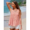 EXLURA Womens Summer Sleeveless Scoop Neck Knit Sweater Vest Crochet Hollow Out Tank Tops - 3 of 4