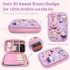 Wrapables Large Capacity EVA Hard Shell 3D Pencil Case, Pencil Storage Box for Stationery Tools, Sweet Treats - 2 of 4