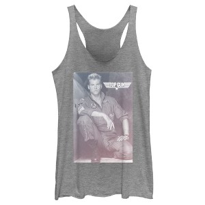 Women's Top Gun Iceman Photo Racerback Tank Top - 1 of 4
