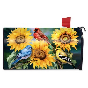 Briarwood Lane Summer Mailbox Cover  - Oversized - Birds in the Garden Oversized For Summer Mailbox Cover - 1 of 2
