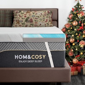 Dyonery 3 Inch Extra Firm Memory Foam Mattress Topper Twin Size Bed Topper with Silk Cover, Premium Cooling Gel - 1 of 4