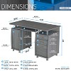 NicBex 47.5 Inch Computer Home Office Desk with 3 Drawers,Keyboard Tray and Adjustable Shelf,Gray/Brown - 3 of 4