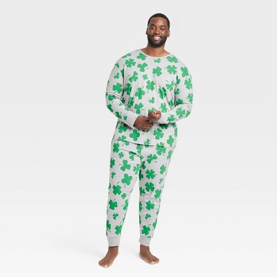 Men's St. Patrick's Day Matching Family Pajama Set - Gray