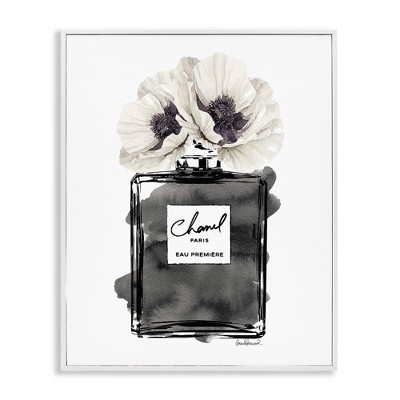 Stupell Industries Perfume Poppies Watercolor Black Framed Giclee Art